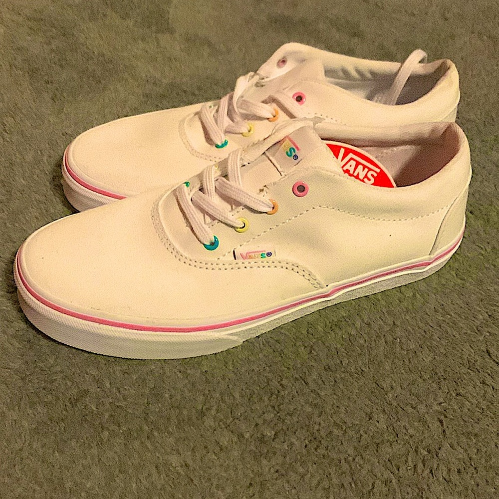 White Vans With Colored Accents - Picture 2 of 2